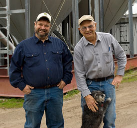 Ohio farmer Todd Hesterman with his father Ohio farmer Todd Hesterman with his father