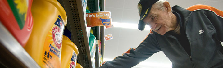 Walmart customer shopping for products Walmart customer shopping for products