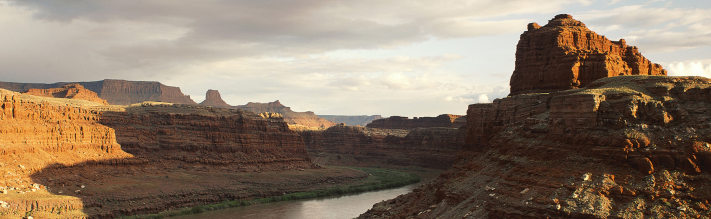A view of the striking Colorado River. Reservoirs along the river are already ba A view of the striking Colorado River. Reservoirs along the river are already ba