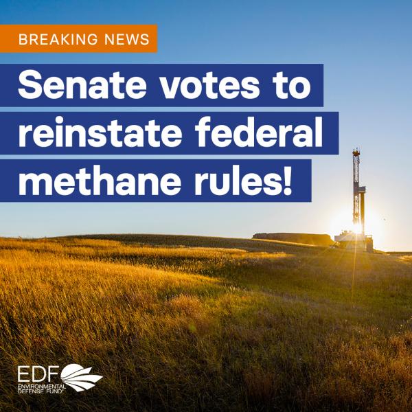 Senate votes to reinstate federal methane rules!