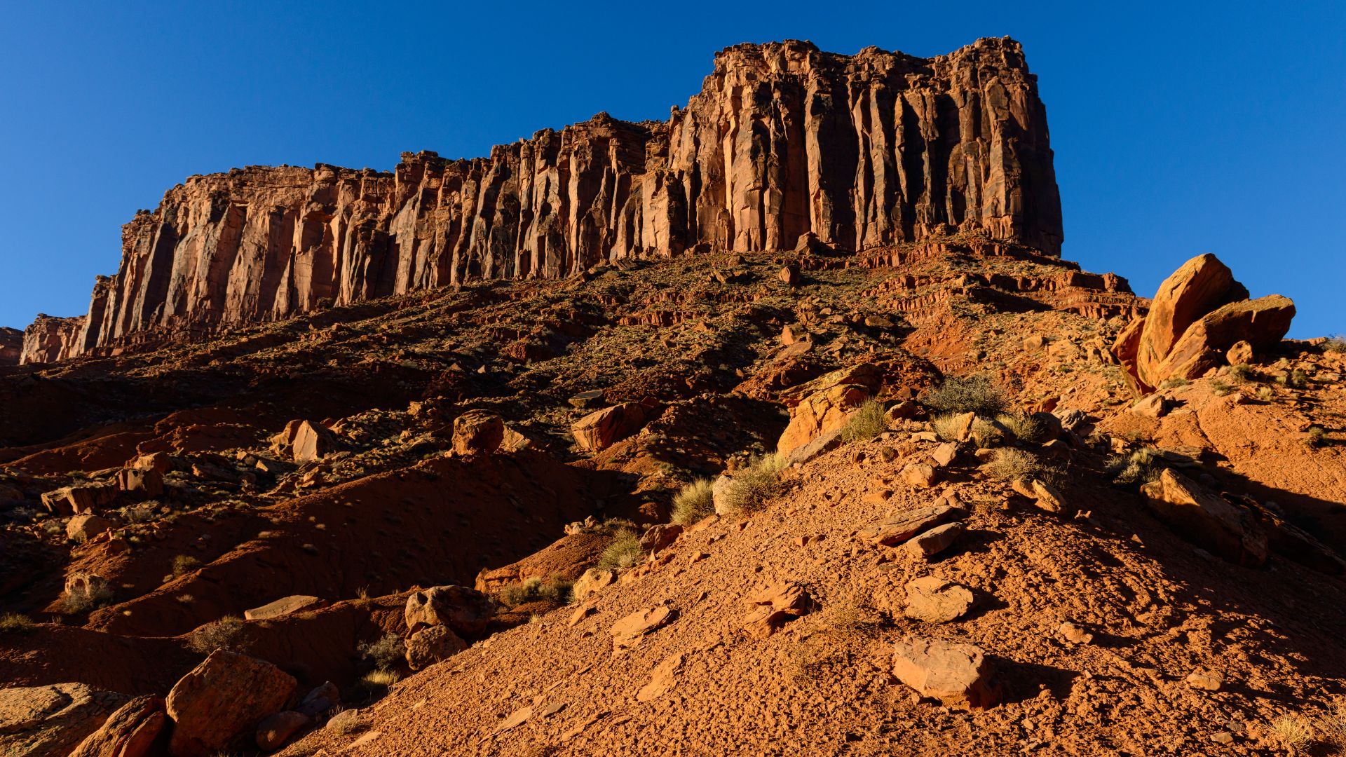A cropping of red rock in Utah's Big Bear National Monument