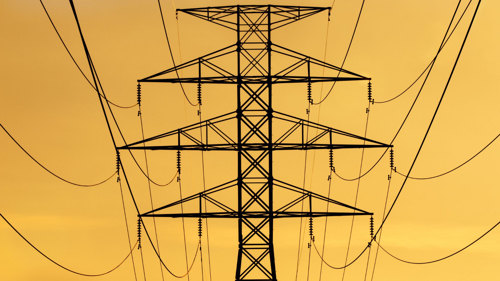 An electric transmission tower