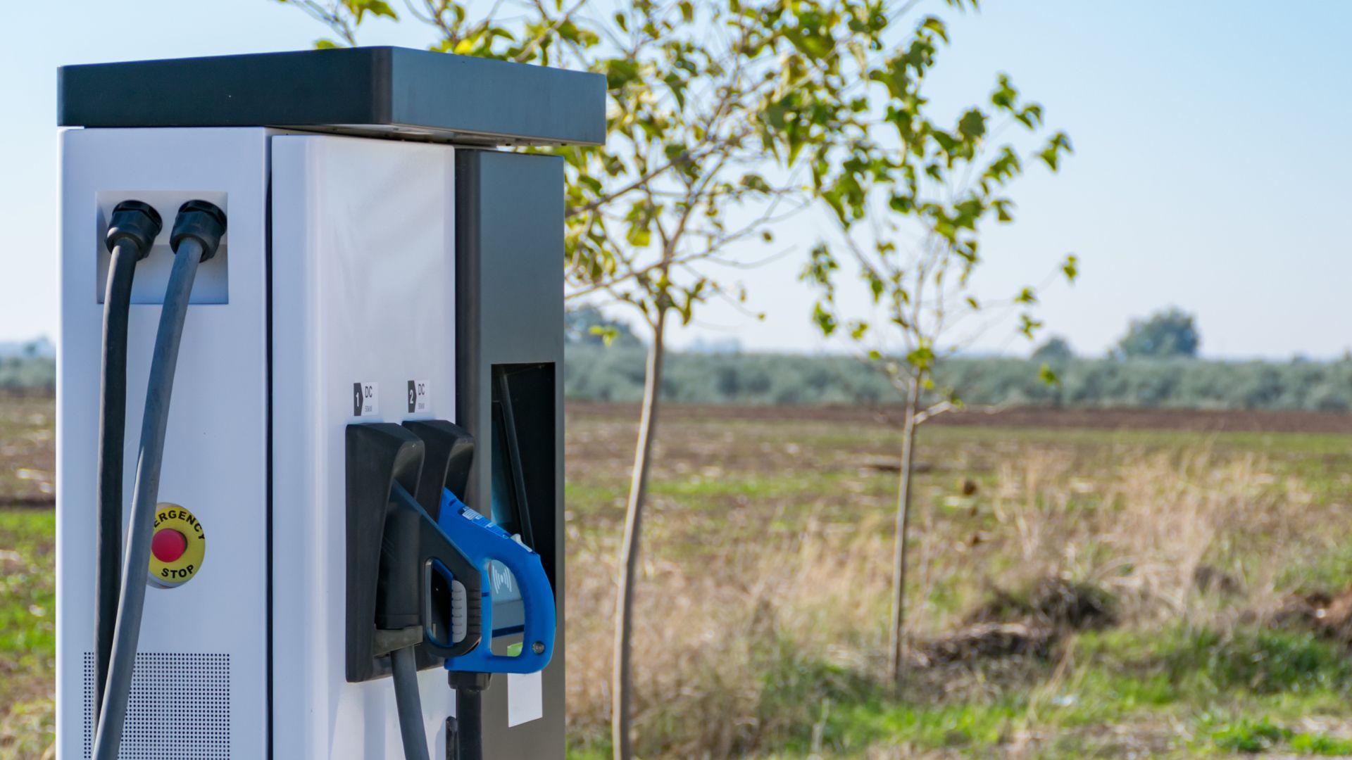 A rural charging station for an electric vehicle