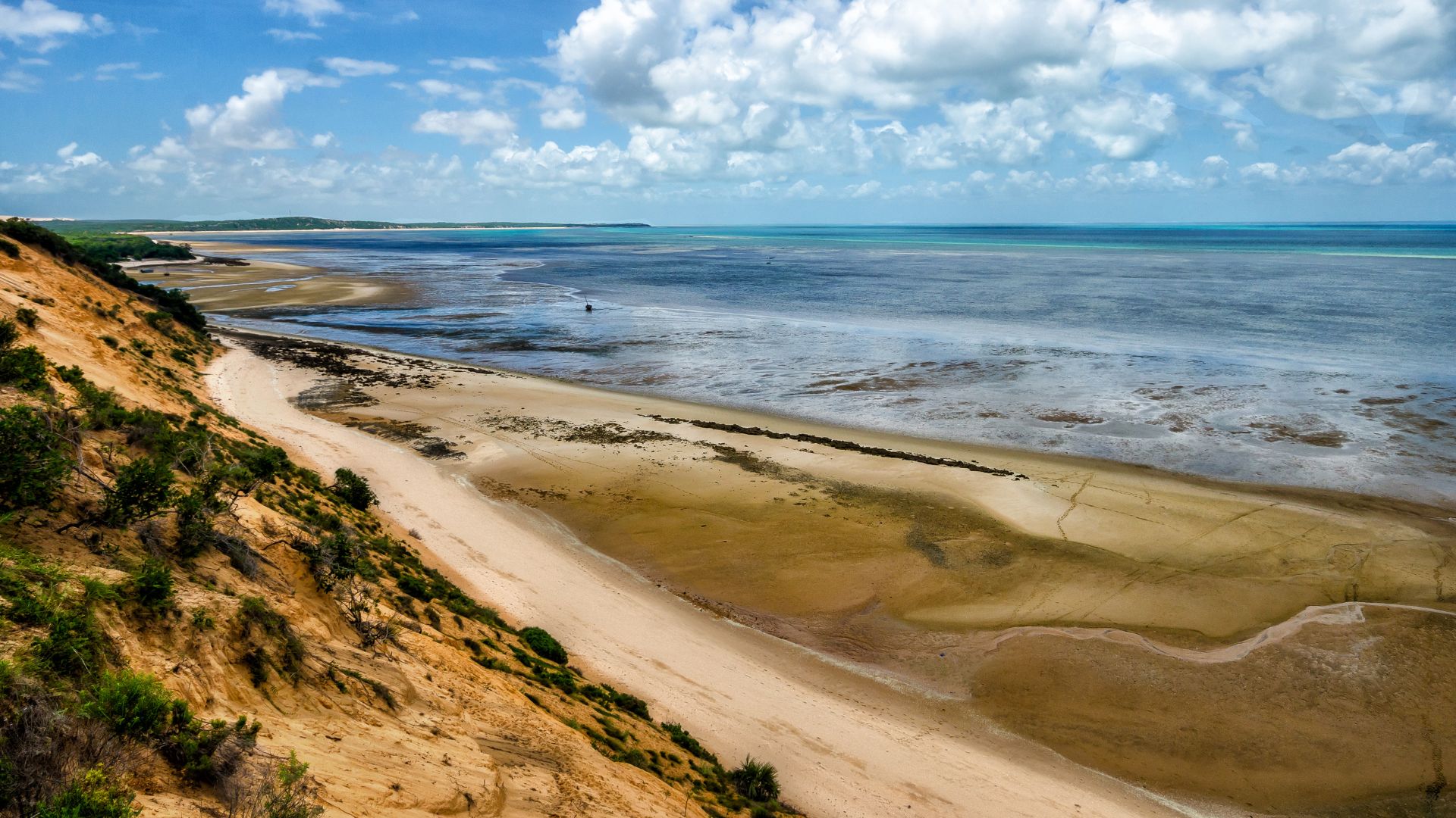 The Bazaruto Marine Park coastline