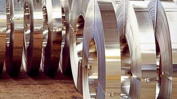 Steel coils being manufactured