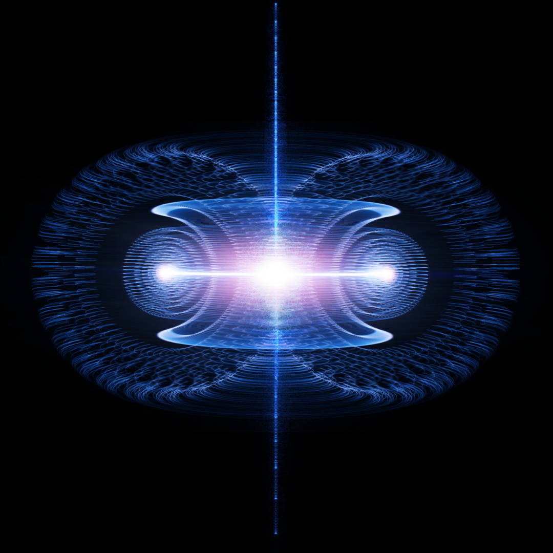 It's a visual of a fusion reaction, but it kind of looks like a fancy version of one of those Rorschach tests - I see a space owl