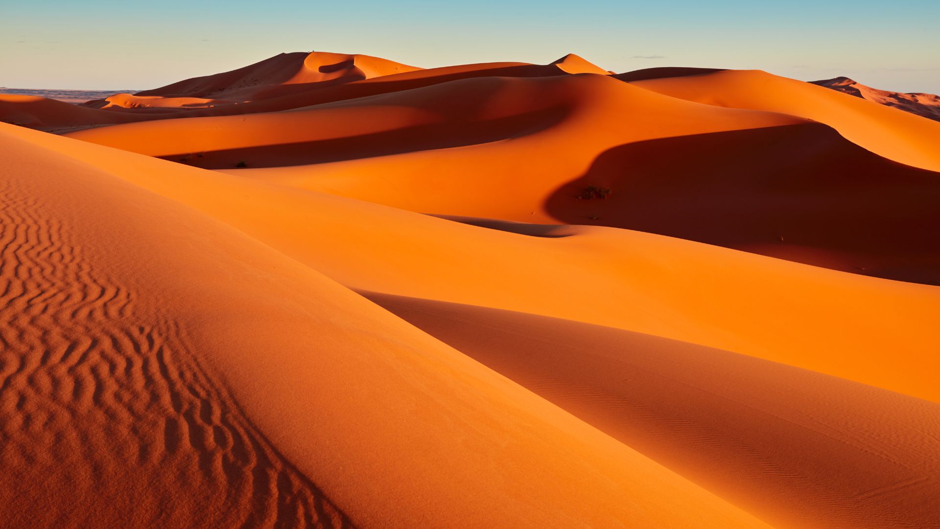 A scenic shot of desert dunes