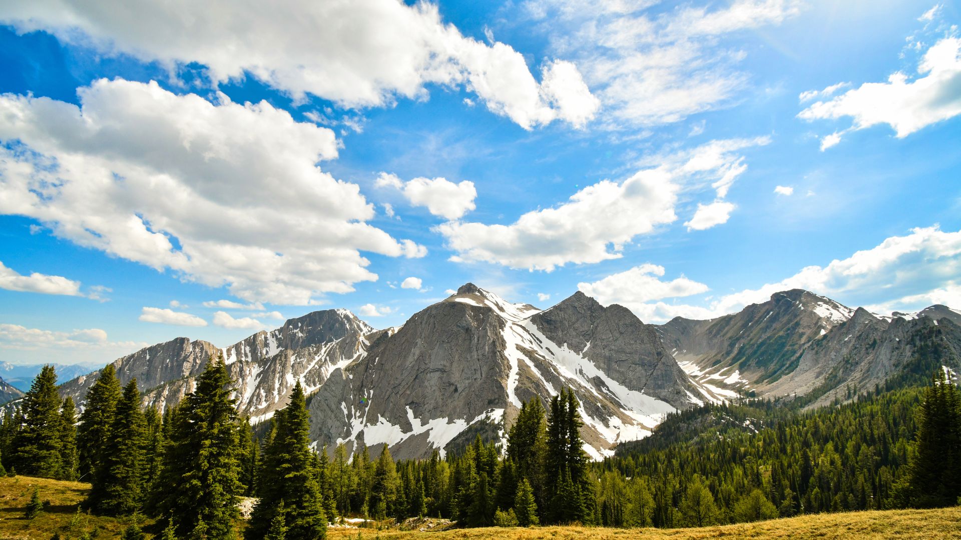 A stunning view of mountains in British Columbia