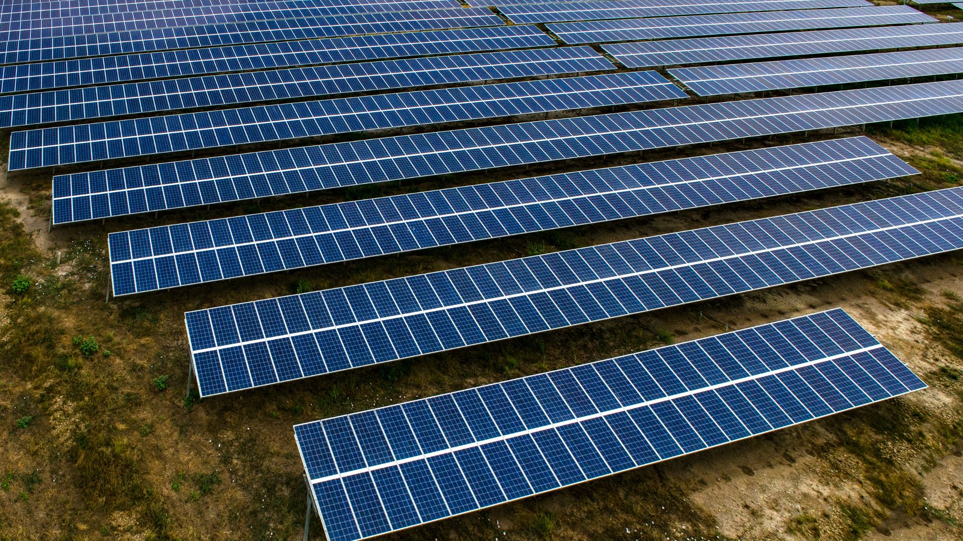 A solar panel array