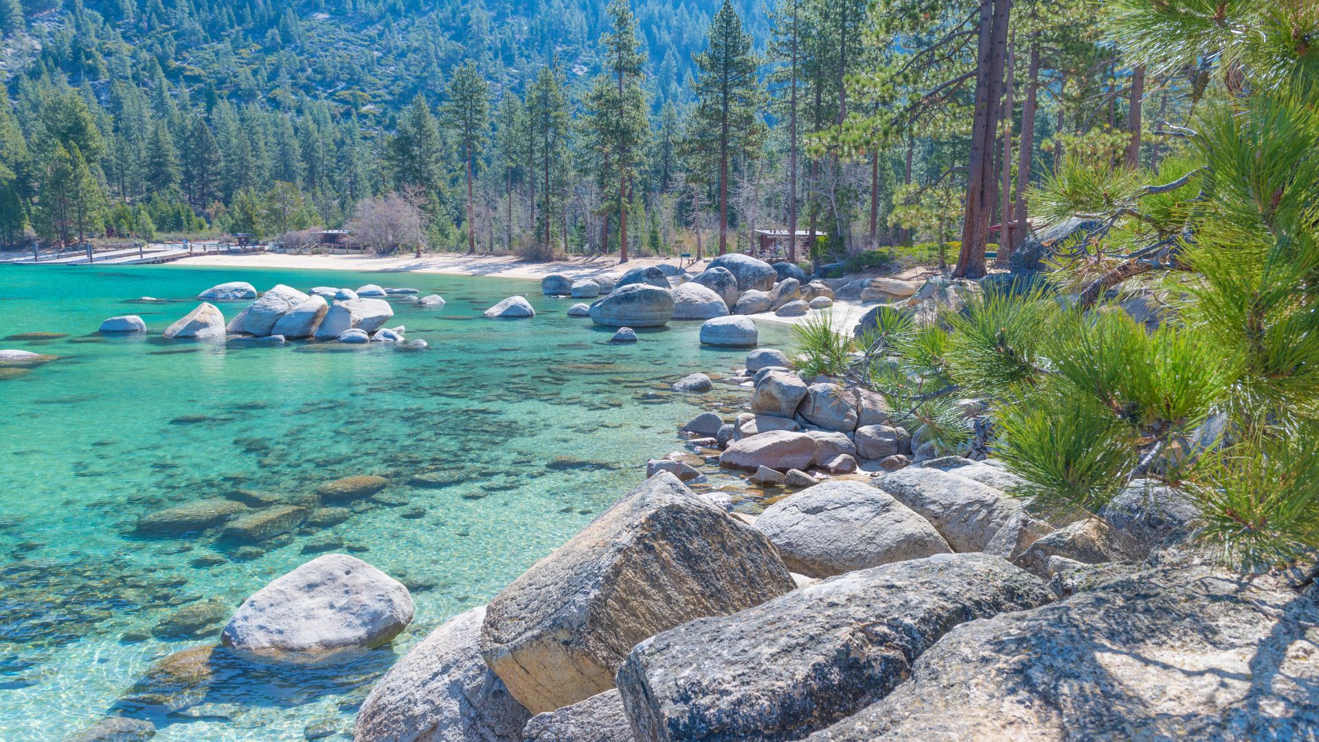 The crystal clear waters of Lake Tahoe
