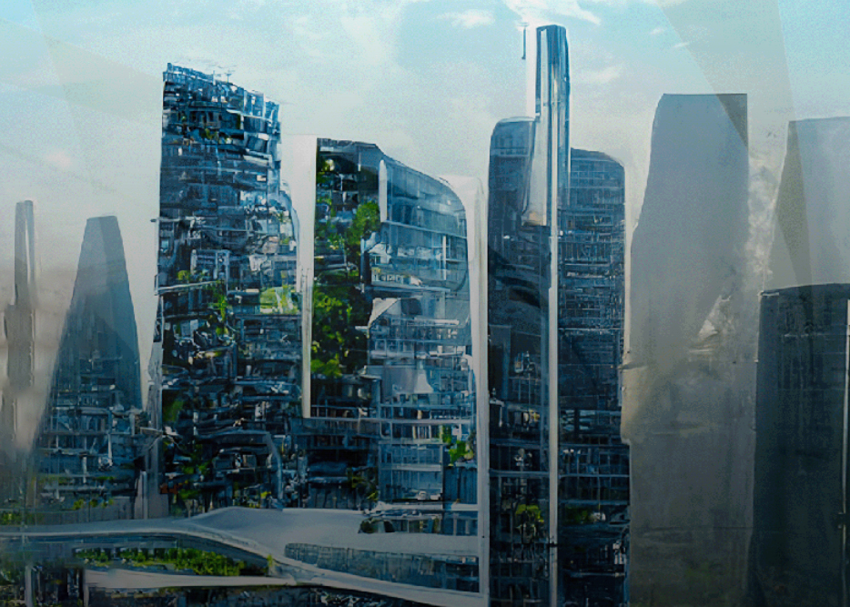 futuristic skyscrapers