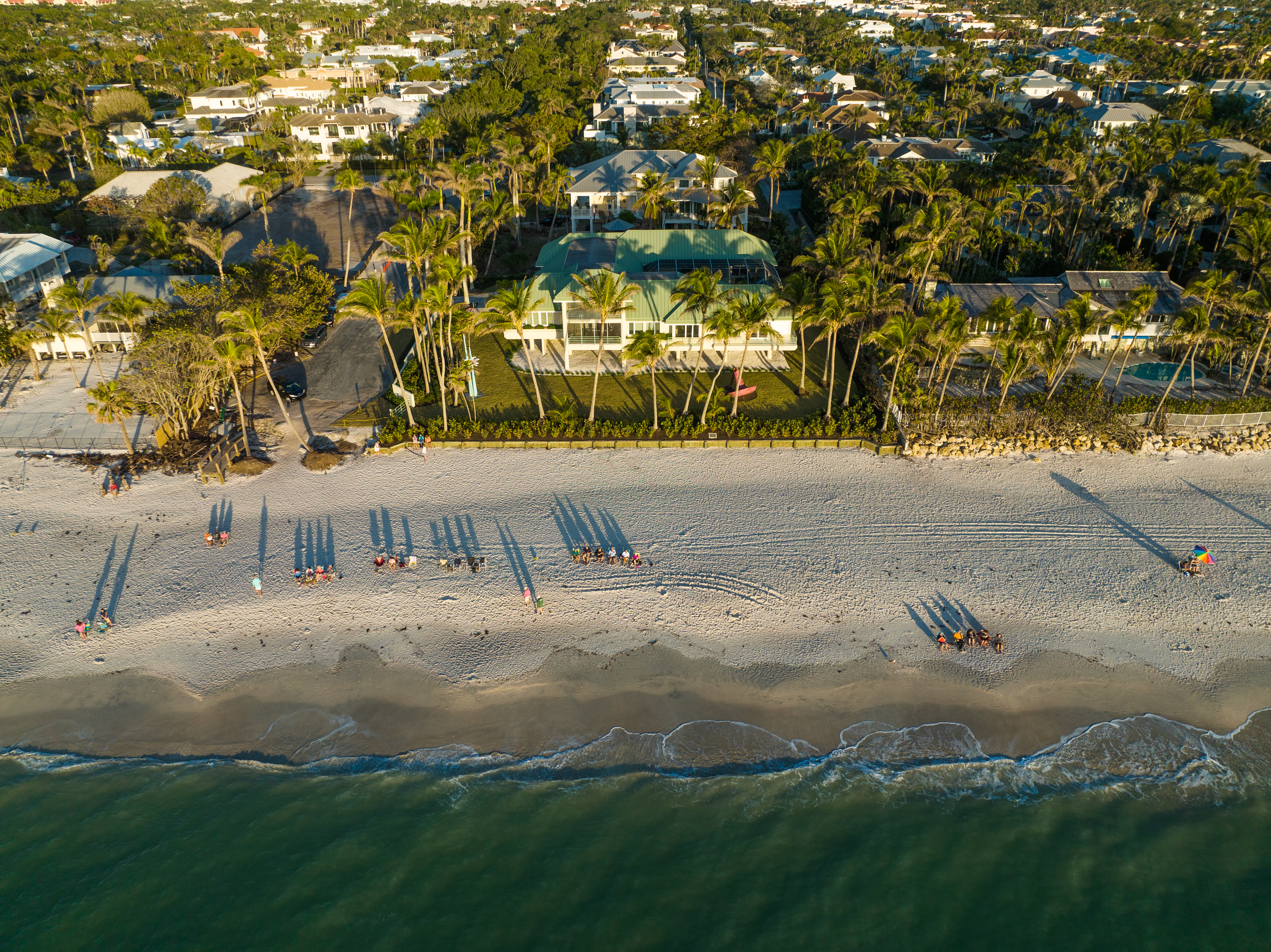 Barrier island communities vulnerable to extreme storms in the greater Fort Myers area on the west coast of Florida