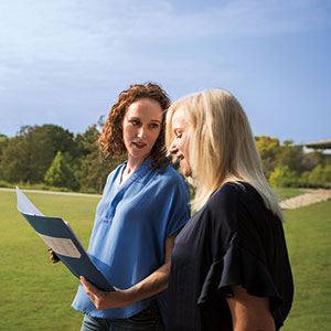 Dr. Loren Raun and EDF's Aileen Nowlan