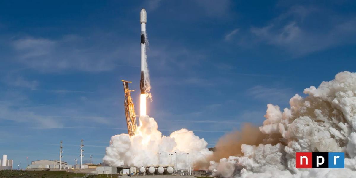 MethaneSAT blasting off on a SpaceX Falcoln 9 rocket