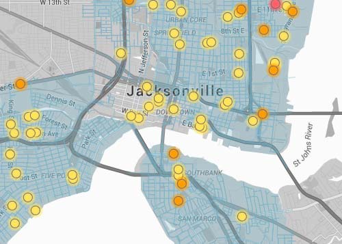 Jacksonville map