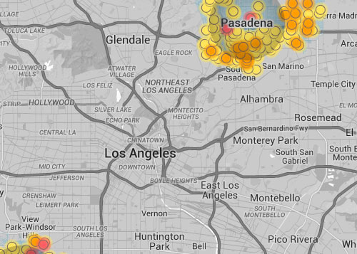 Los Angeles Area Snapshot Of Natural Gas Leaks Under City Streets Environmental Defense Fund