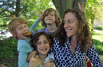 Molly Rauch and kids Molly Rauch and kids