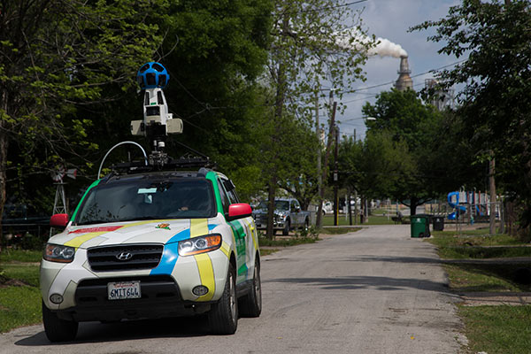 Google Street View car in Texas