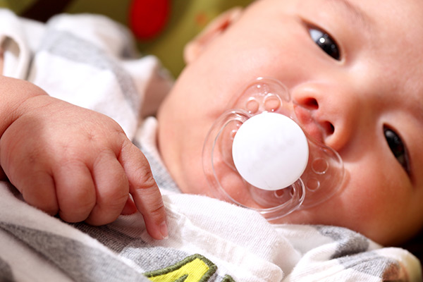 baby with pacifier