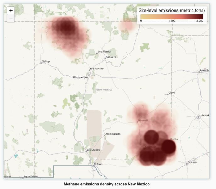 Data reveals density of methane emissions in the Permian Basin