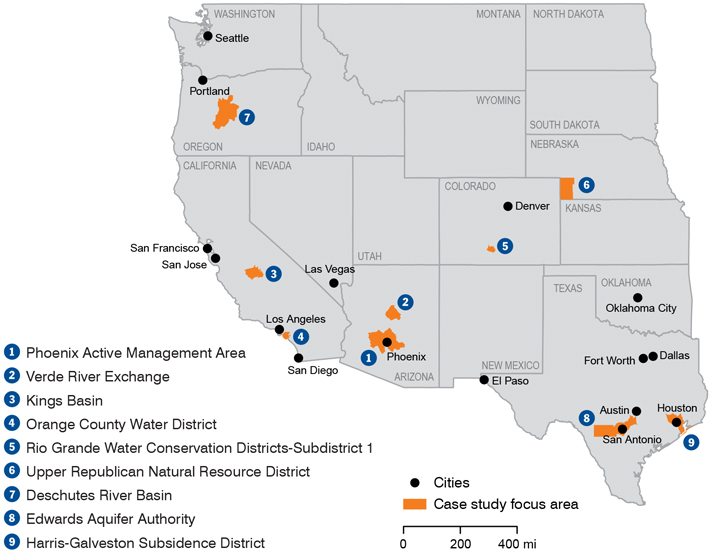 Overview of groundwater case studies]