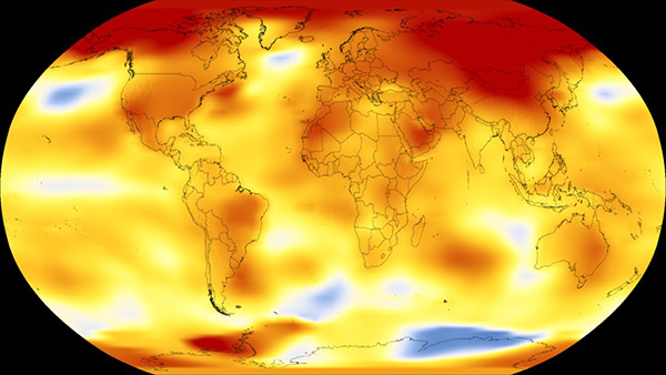 NASA temperature map
