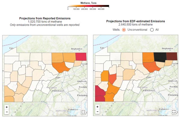 Pennsylvania methane emissions projected to increase