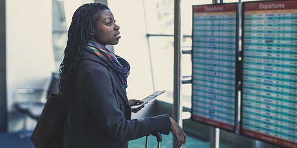 woman at airport