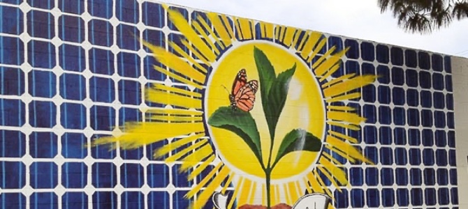 beautiful, community-created mural supported by an EDF internal diversity grant