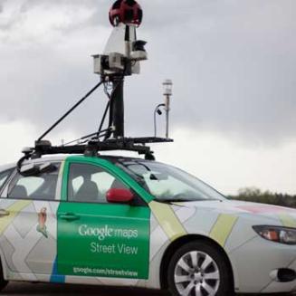Google Street View car with methane sensor