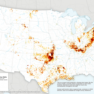 Orphan wells map of the United States