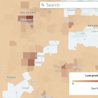 Screenshot from EDF's low-producing oil and gas wells mapping tool