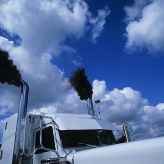 Diesel truck exhaust