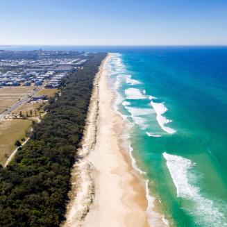 Aerial view of the coast in New South Wales