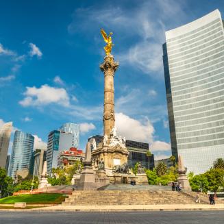The Angel of Independence in a roundabout in Mexico City