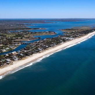 A coastline in New York, but not New York city because the state of New York is, in fact, more than just NYC