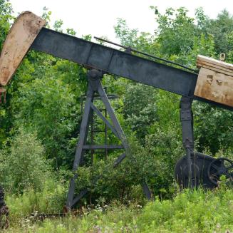 An old derelict oil well