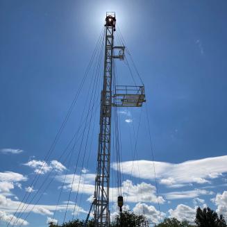 Abandoned oil and gas well that has been plugged