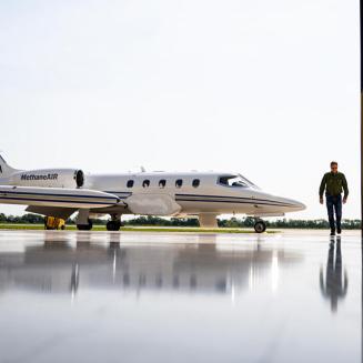 A jet will track methane ahead of satellite launch