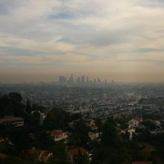 Smog over Los Angeles viewed from afar
