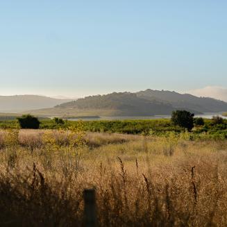 Scenic view with river and hills in Ventura, California