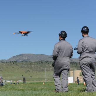 Engineers test a sensor-outfitted drone that detects methane leaks