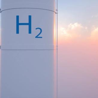 A hydrogen storage tank.