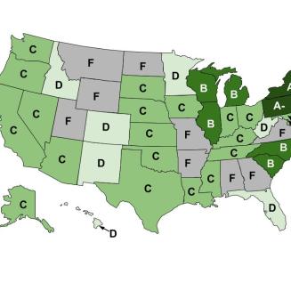 Map of United States displaying lead service pipe frequency across the country