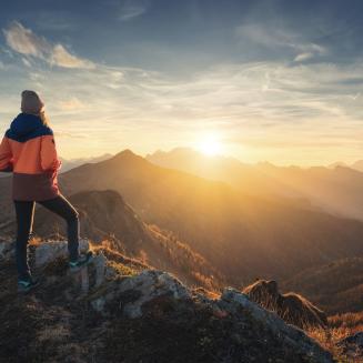 Hiker on a mountain