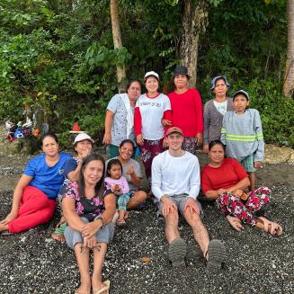EDF High Meadows Fellow Ben Fasciano working with partners at the Livelihoods Seafood Farm in the Philippines