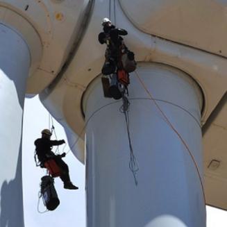 Wind energy companies such as Goldwind Americas are recruiting former coal workers to work on turbines.
