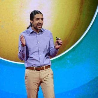 EDF's Daniel Zavala-Arais giving a TED Talk on global warming