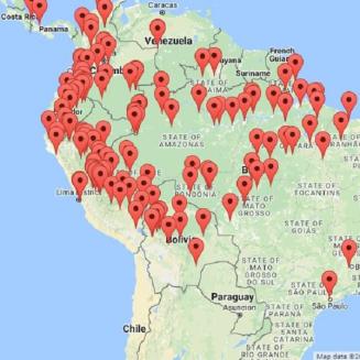 Map of the Amazon rainforest