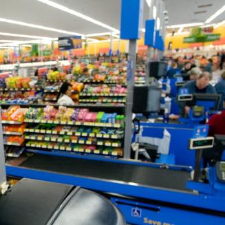 Walmart checkout lane